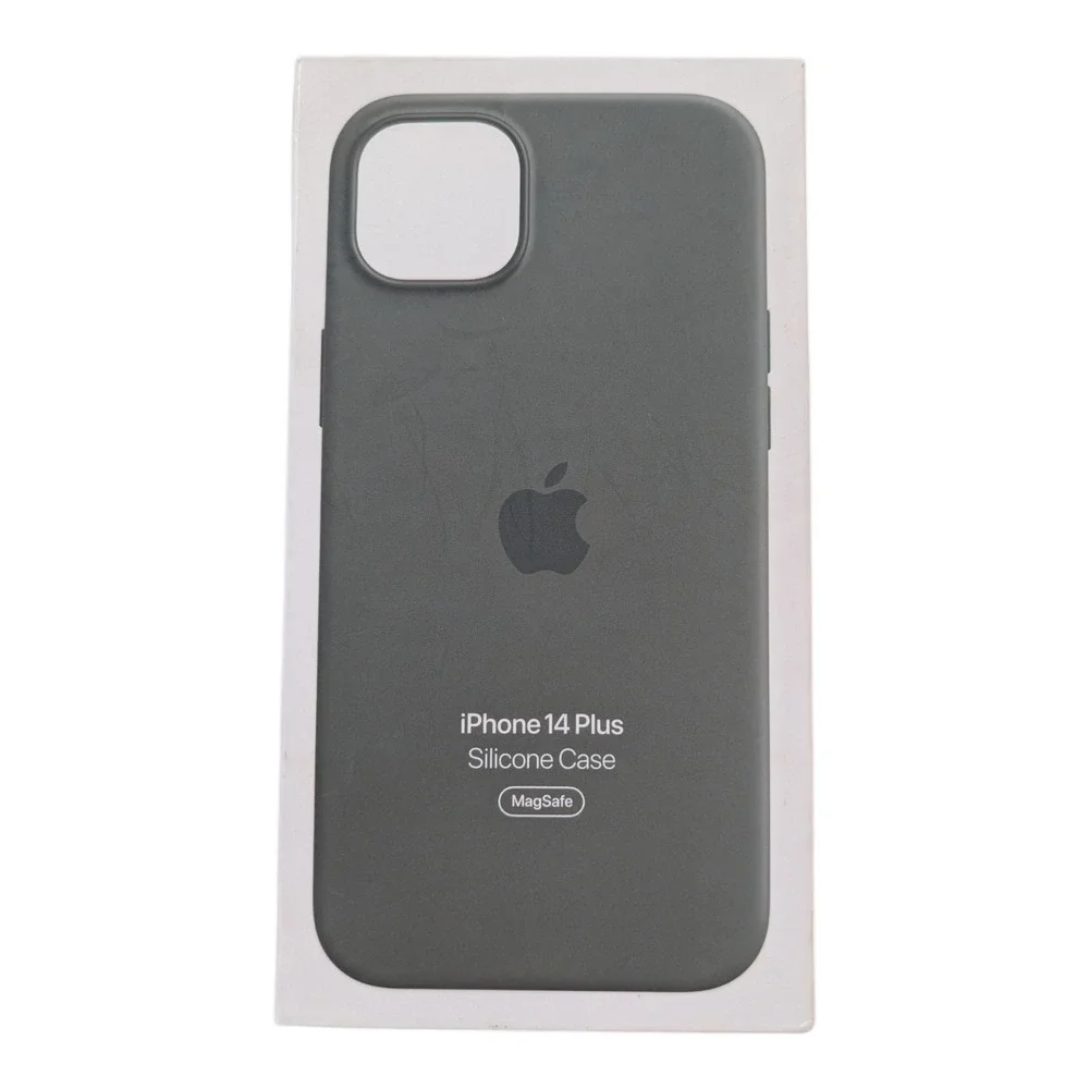 K9. Genuine Apple iPhone 14 Plus Silicone‎ Case With MagSafe Olive Green